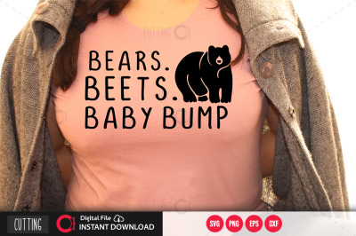 Bears beets baby bump SVG