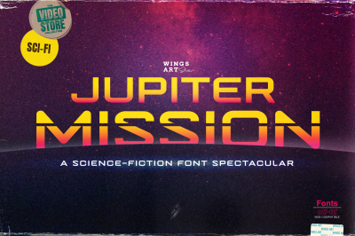 Jupiter Mission: A Science-Fiction Font Spectacular