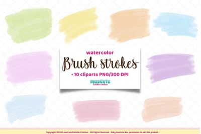 Watercolor brush strokes