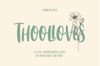 Thoolloves Cute Handwritten Font