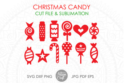 Christmas candy SVG, candy clipart, sublimation PNG