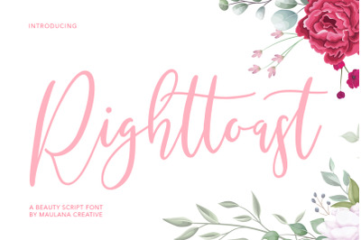 Righttoast Beauty Script Font