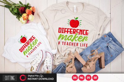 difference maker teacher life svg