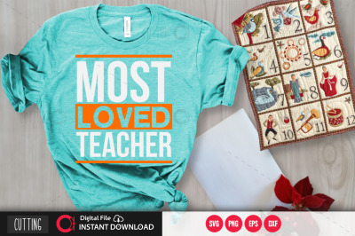 most loved teacher svg