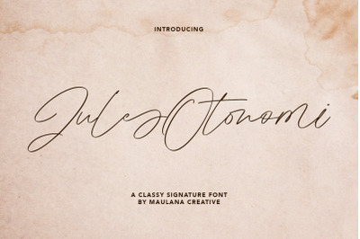 Jules Otonomi Classy Signature Font