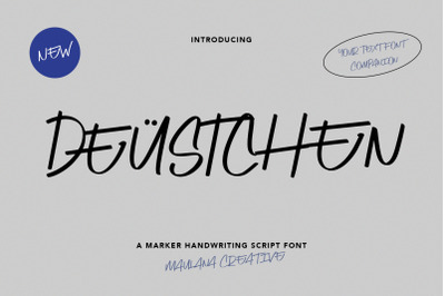 Deustchen Marker Handwriting Script Font