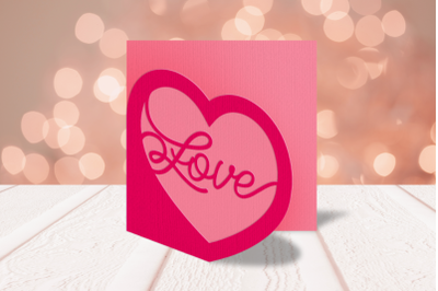 Love Heart Layered Papercut Card | SVG | PNG | DXF | EPS