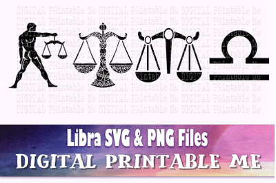 Libra svg bundle&2C; zodiac sign&2C; astrology silhouette pack&2C; PNG clip art