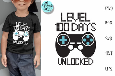 Level 100 days unlocked svg, kids svg