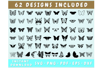 62 Butterfly SVG Bundle&2C; Cricut Cut Files