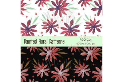 Painted Floral Patterns Duo