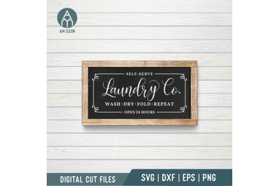 Laundry Company svg, Wash Dry Fold Repeat svg cut file