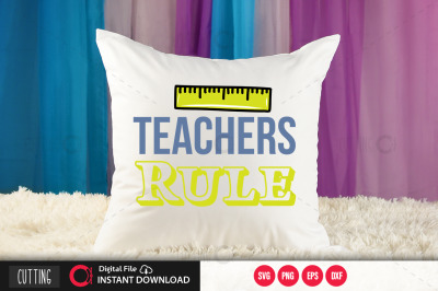 teachers rule svg