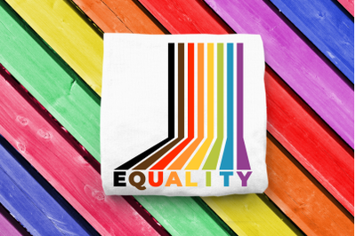 LGBT and POC Equality with Retro Stripes | SVG | PNG | DXF | EPS