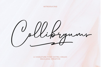 Collibryums Signature Font Extra Swash