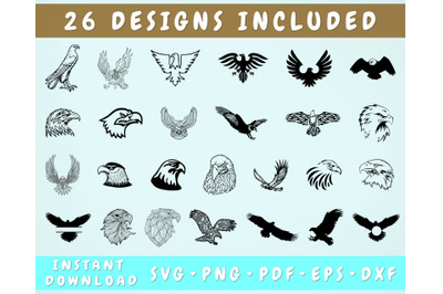 26 Eagle SVG Bundle&2C; Cricut Cut Files