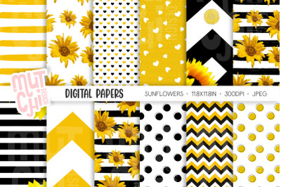 Sunflower Digital Paper Set