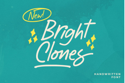 Bright Clones - Handwritten Font