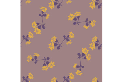 Hand drawn meadow flowers seamless pattern abstract background wallpap