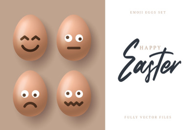 Easter emoji egg set