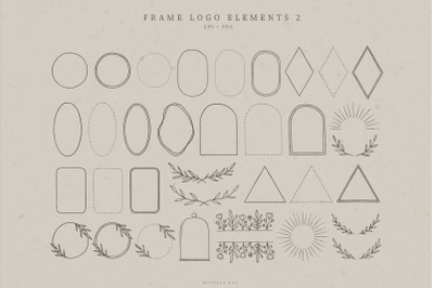 Frame Logo Elements, Logo Design, Business card, Abstract