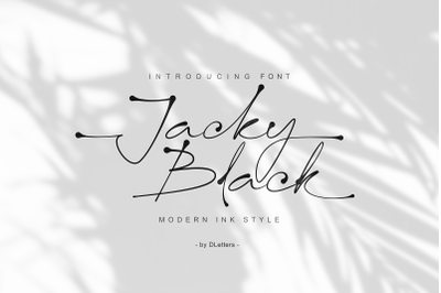 Jacky Black | Handwritten Ink Style Font