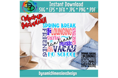 Spring Break Vibes Svg, Spring Break Svg, Vacation Svg, Spring Break S