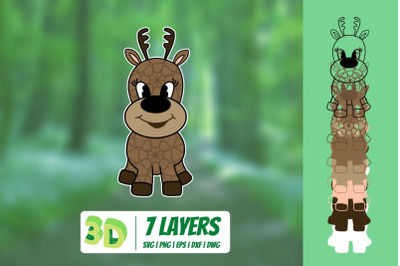 3D Fawn SVG