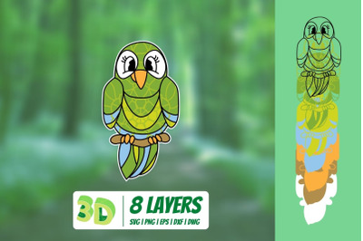 3D Parrot SVG