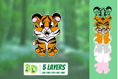 3D Tiger SVG