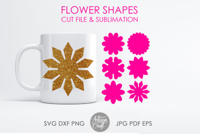 Flower SVG files, flower shapes