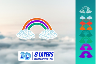 3D Rainbow SVG