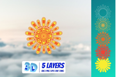 3D Sun SVG