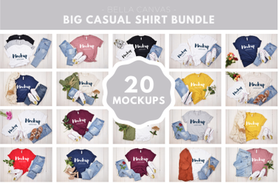 Big Casual Shirt Mockup Bundle