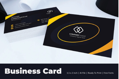 Spiral Blue Business Card Template