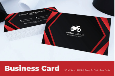 Auto Garage Business Card Template