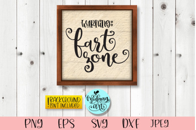 Warning fart zone sign svg, bathroom sign svg