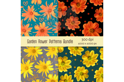 Garden Flowers Patterns Bundle