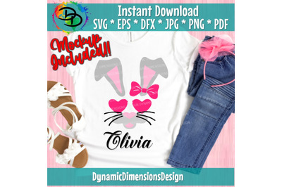 Personalized Easter SVG Hoppy Easter&2C; Bunny SVG design&2C; Easter Rabbit