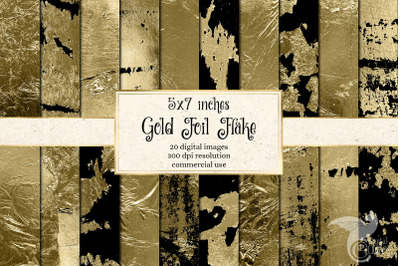 5x7 Gold Foil Flake Textures