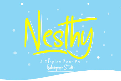 Nesthy Brush Font