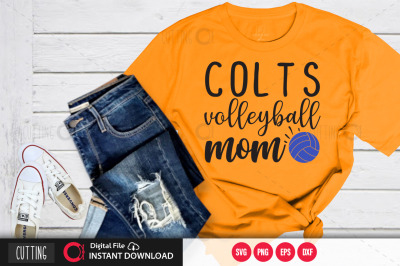 colts volleyball mom svg