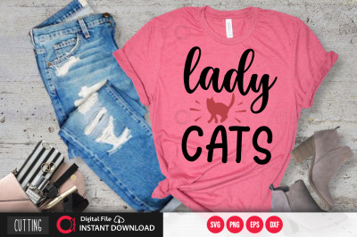 lady cats SVG