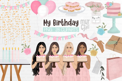 Birthday Party Clipart Set