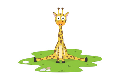 cute giraffe animal cartoon