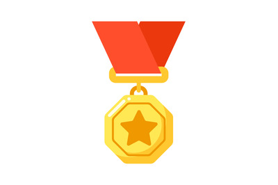 Golden star badge to awarding for achievement