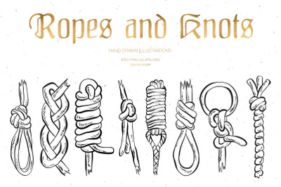Hand Drawn Ropes and Knots Illustrations