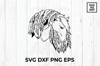 Boho Horse SVG Cut File