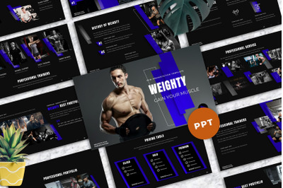 Weighty - Gym Powerpoint Templates