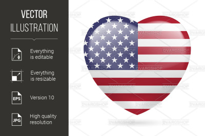 Heart icon of USA